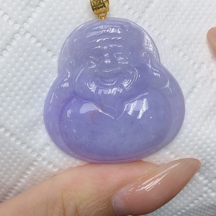 颈饰18K金镶嵌翡翠