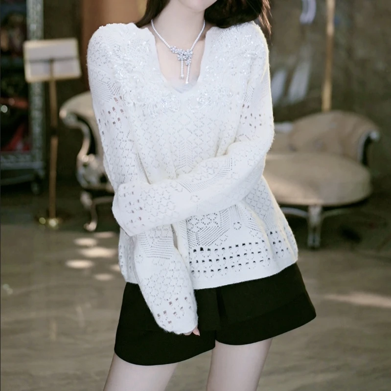 7-13【白雪公主】重工淑媛时尚气质百搭毛衣