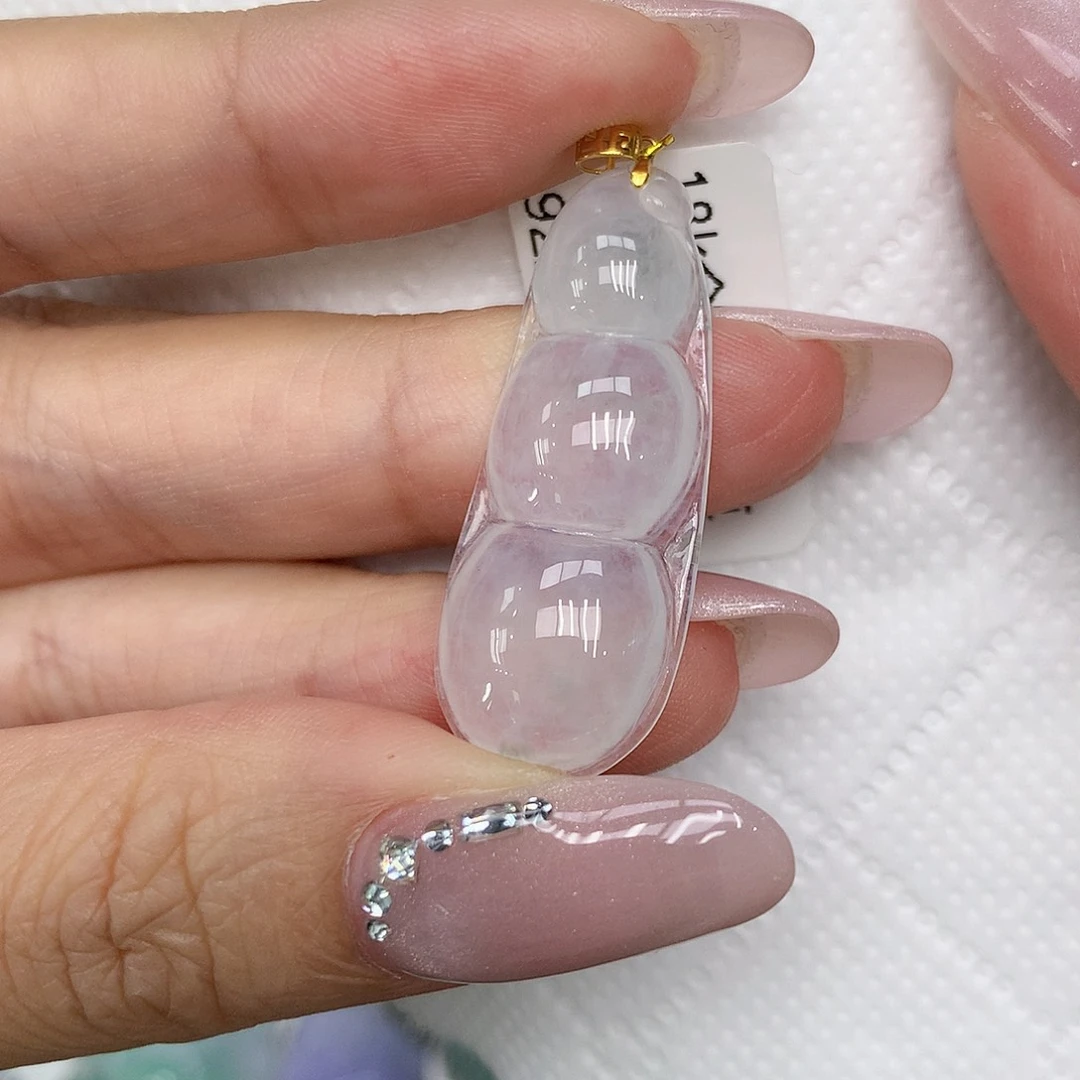 颈饰18K金镶嵌翡翠