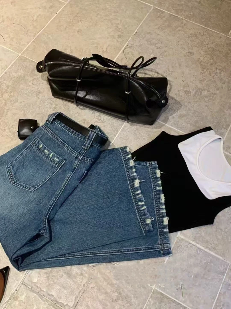 6688韩版新款女装宽松牛仔裤