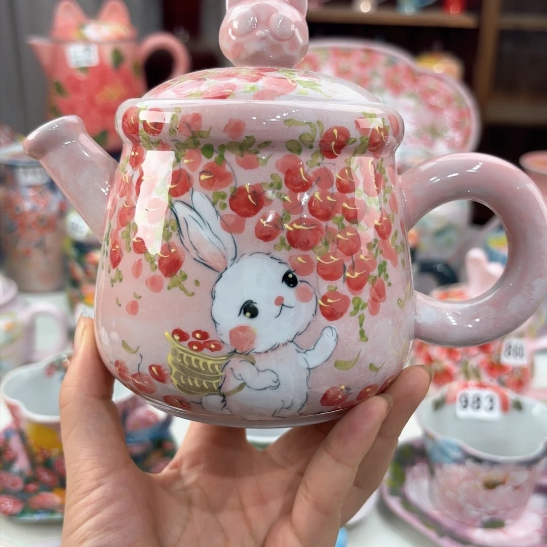 景德镇手绘高温釉下彩陶瓷茶具