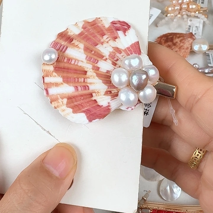 淡水珍珠发饰未镶嵌