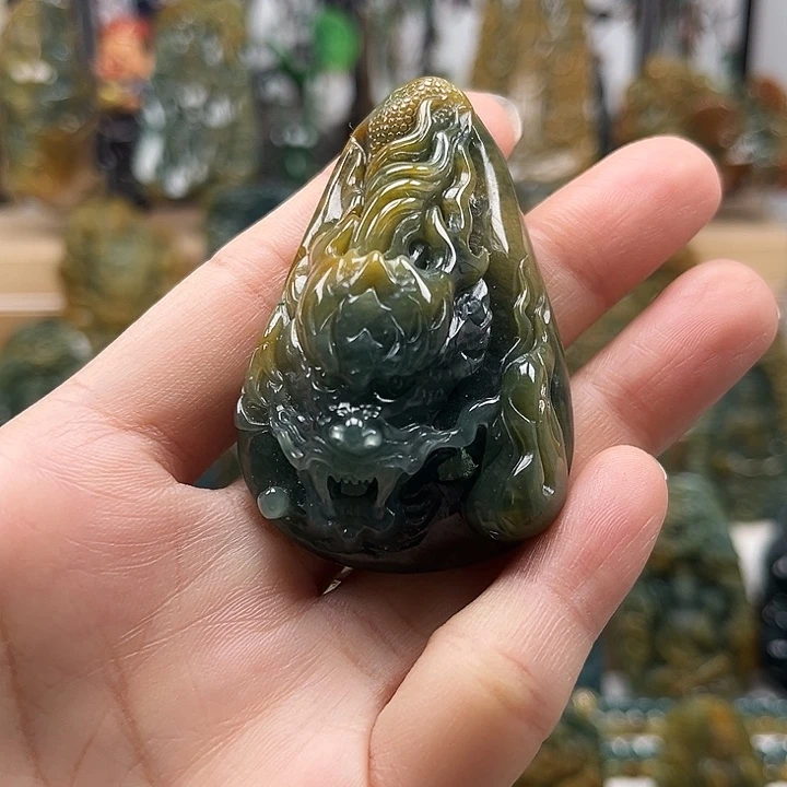 翡翠未镶嵌颈饰天然翡翠a货龙