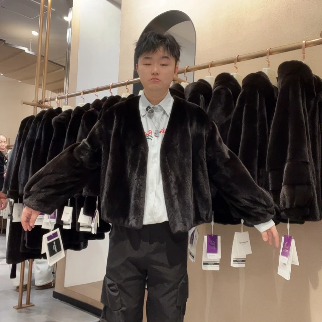 C***r25061本黑原色宝嘉美水貂外套