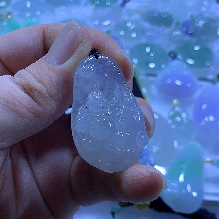 翡翠未镶嵌颈饰天然翡翠A货吊坠
