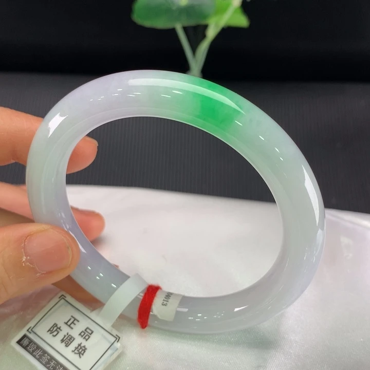 翡翠未镶嵌手镯圆条56-57