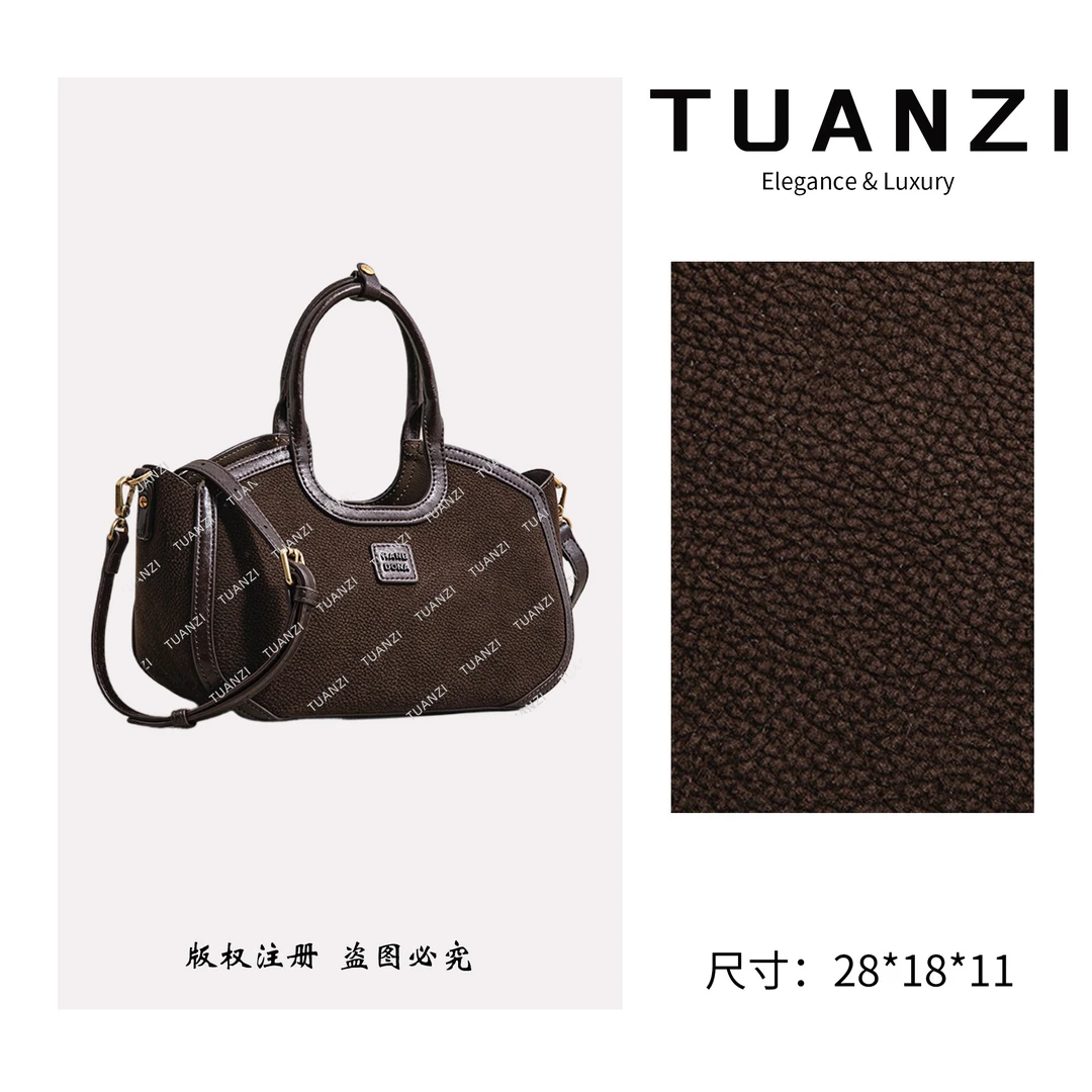 TAUNZI『高端玩家』秋冬新款小众设计手提腋下包 SK-92831-1-咖啡