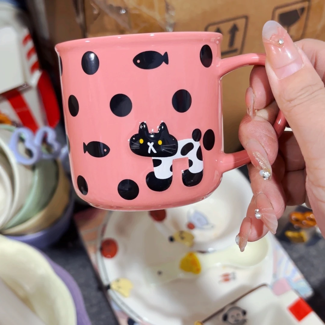 陶瓷多巴胺小猫马克杯