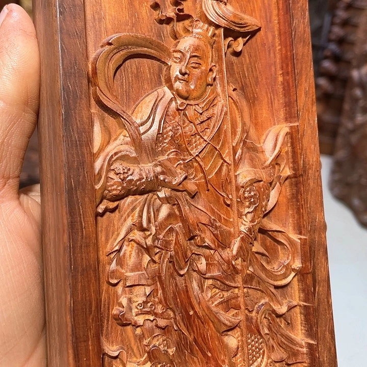 非洲紫檀（红花梨）丹**莲大号双面