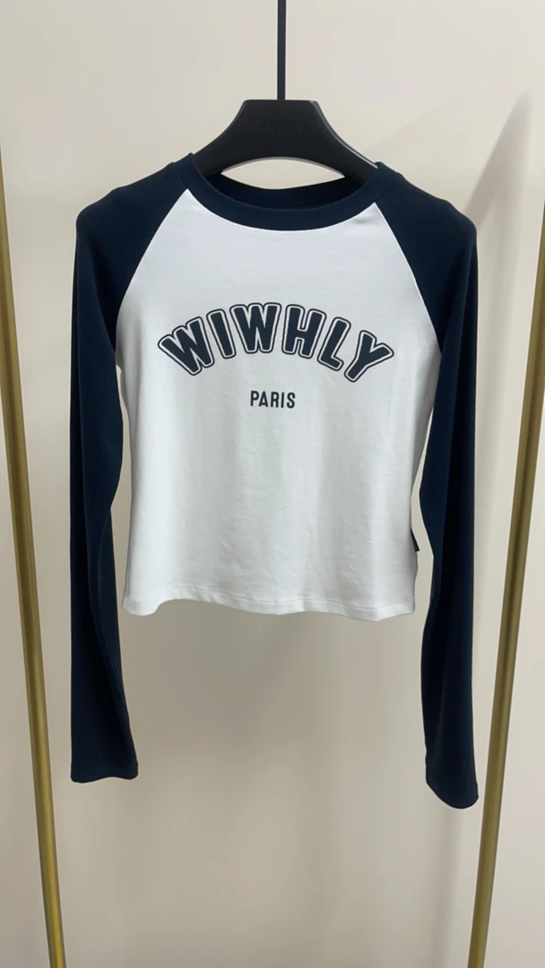 WIWH收腰长袖T恤