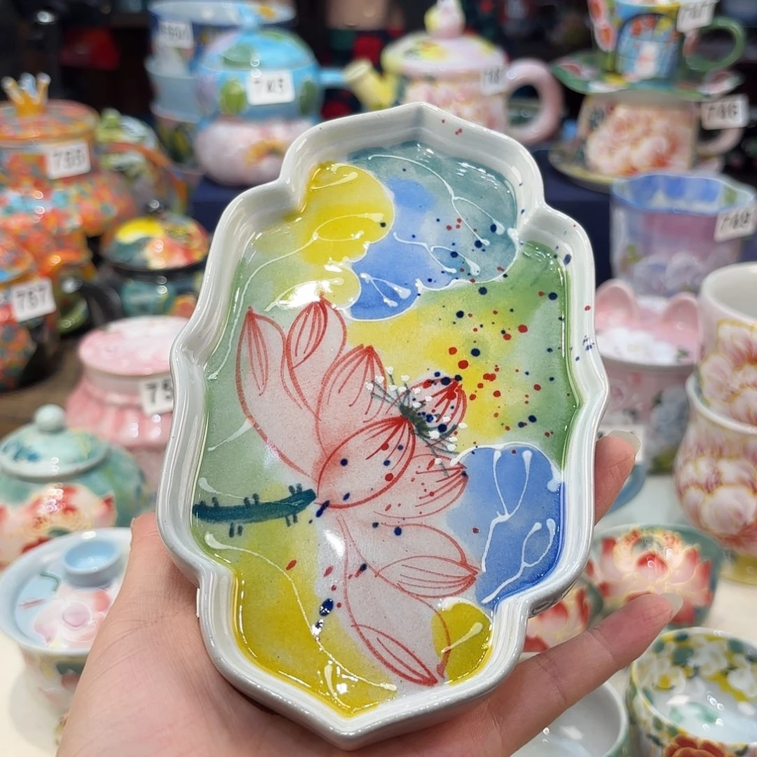 景德镇手绘高温釉下彩陶瓷茶具