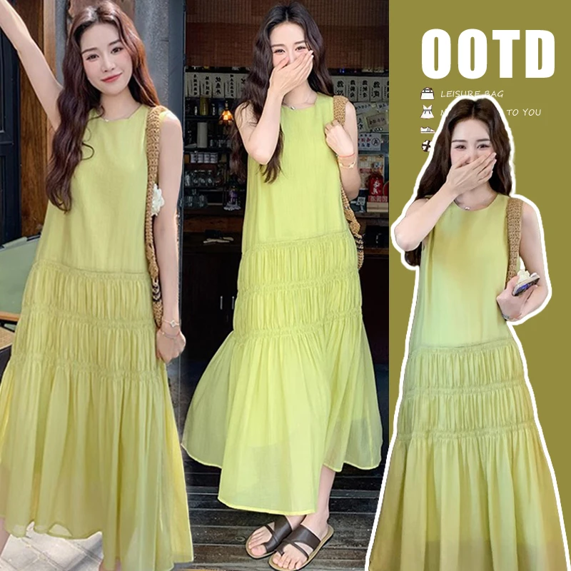 孕妇裙2025夏季新款休闲显瘦气质洋气宽松甜美高腰减龄孕妇连衣裙