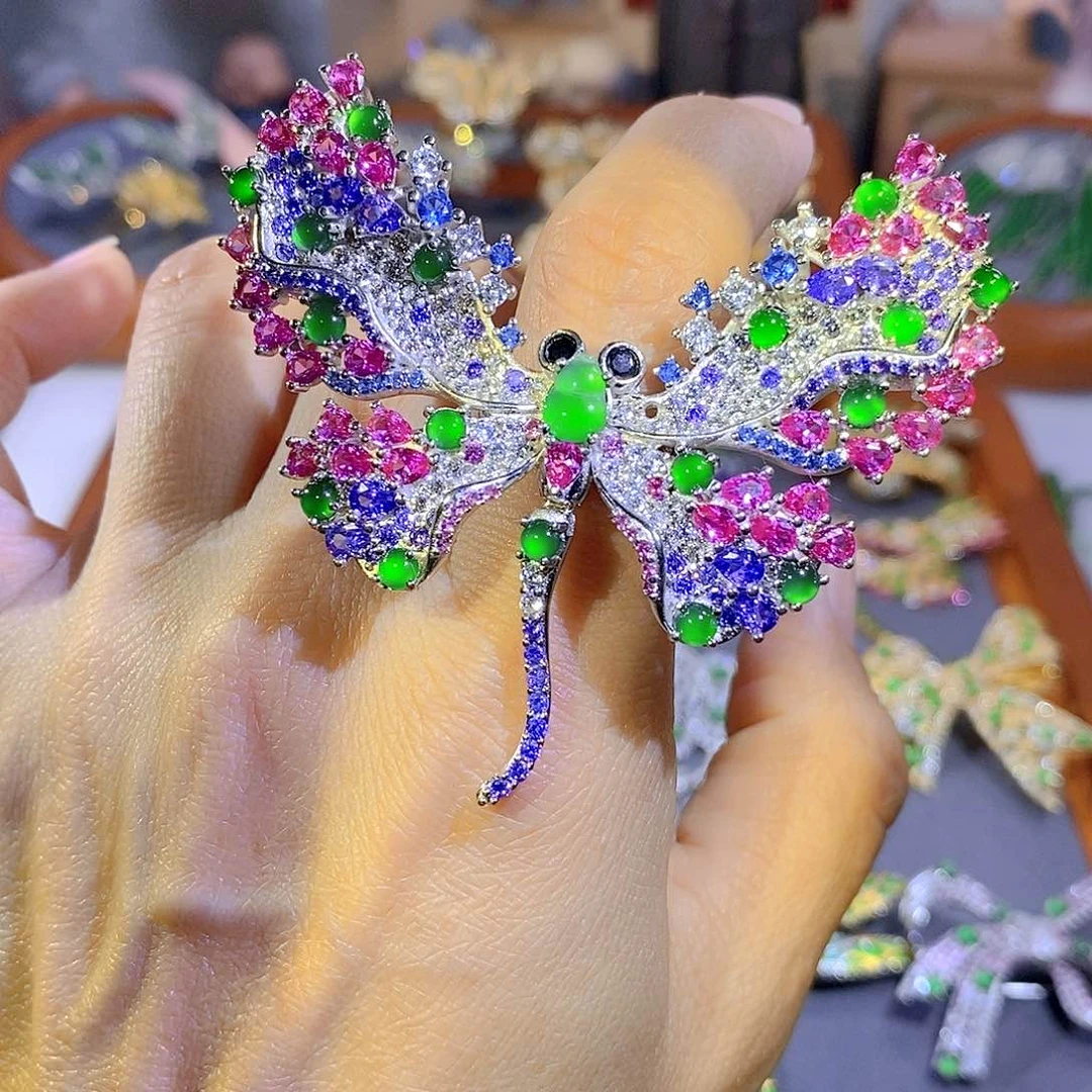 颈饰银S925镶嵌翡翠