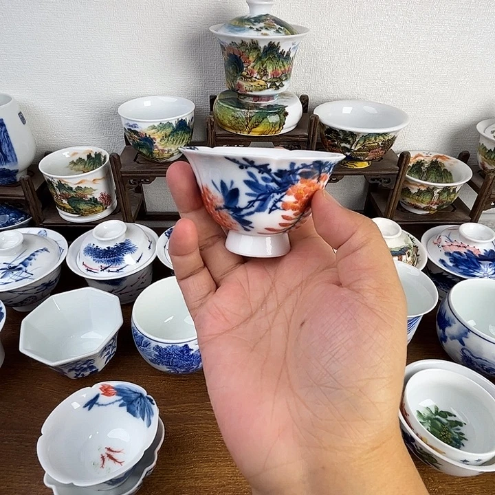 忠意堂釉下彩紫气东来