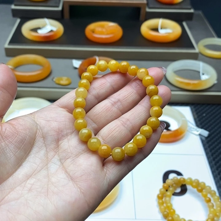 石英质玉（黄龙玉）未镶嵌手镯