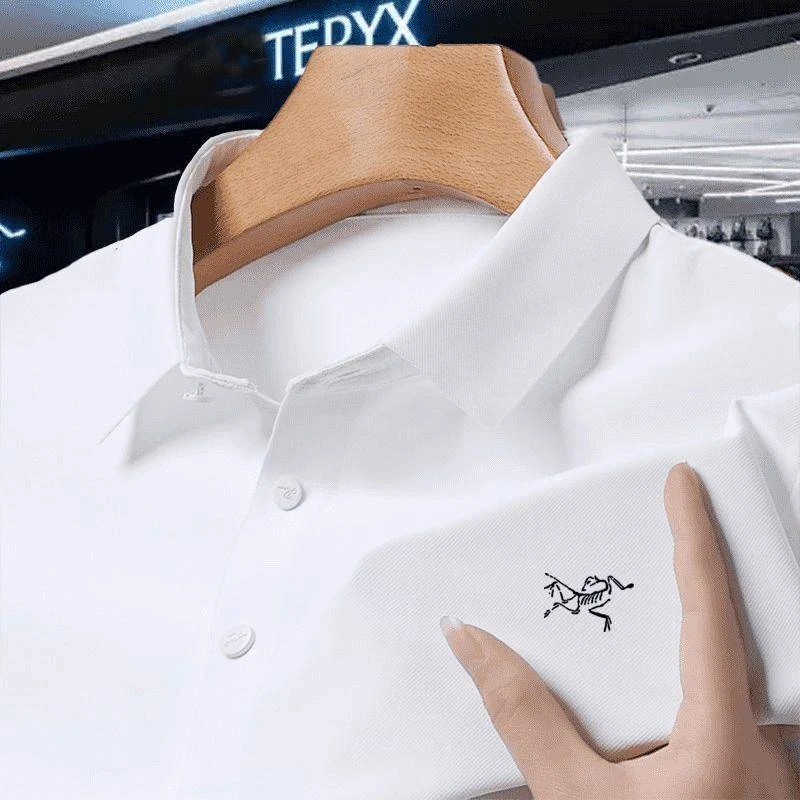 【撤柜】鸟家轻奢夏季男士Polo衫休闲宽松百搭纯色商务透气翻领T恤