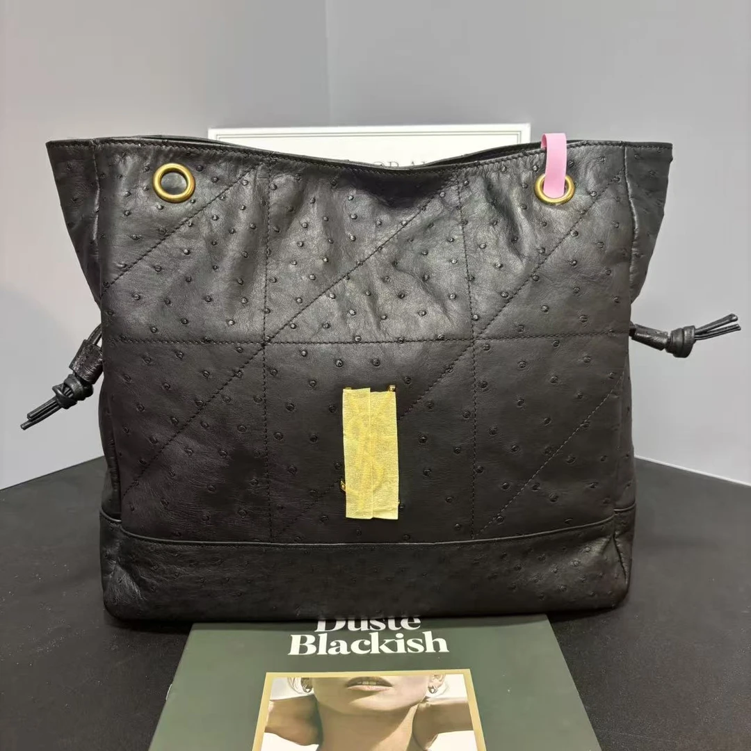 福蛇年礼盒高定轻奢鸵鸟皮大福袋气质单肩斜挎手提包