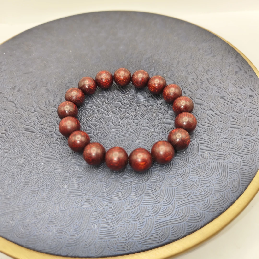 3号C42西西棕红色12mm圆珠手串