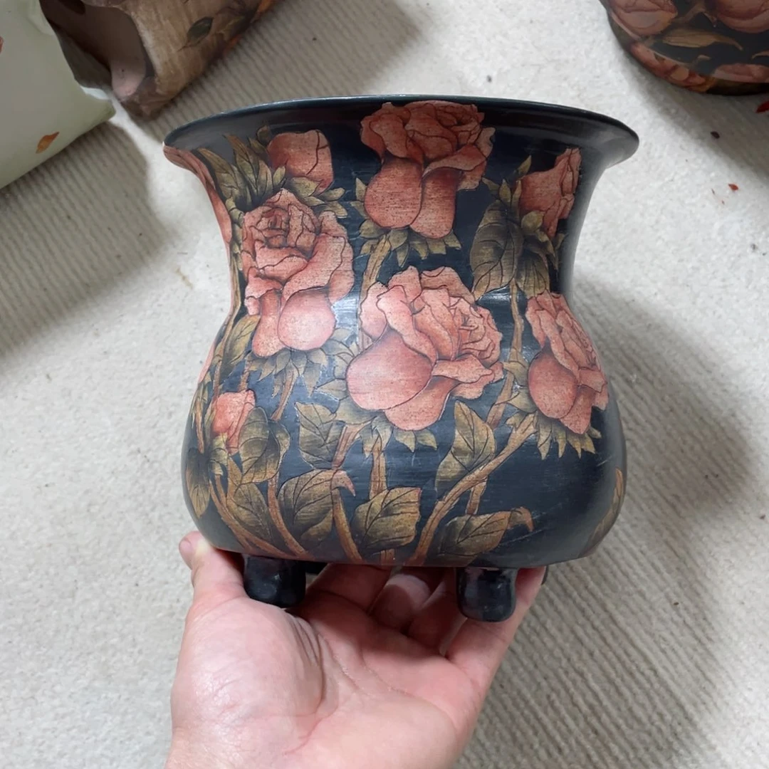 紫砂花盆冰*火陶瓷多肉花盆瑕疵