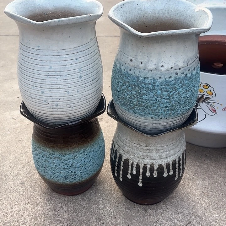 紫砂茶碗四个口径15高度20