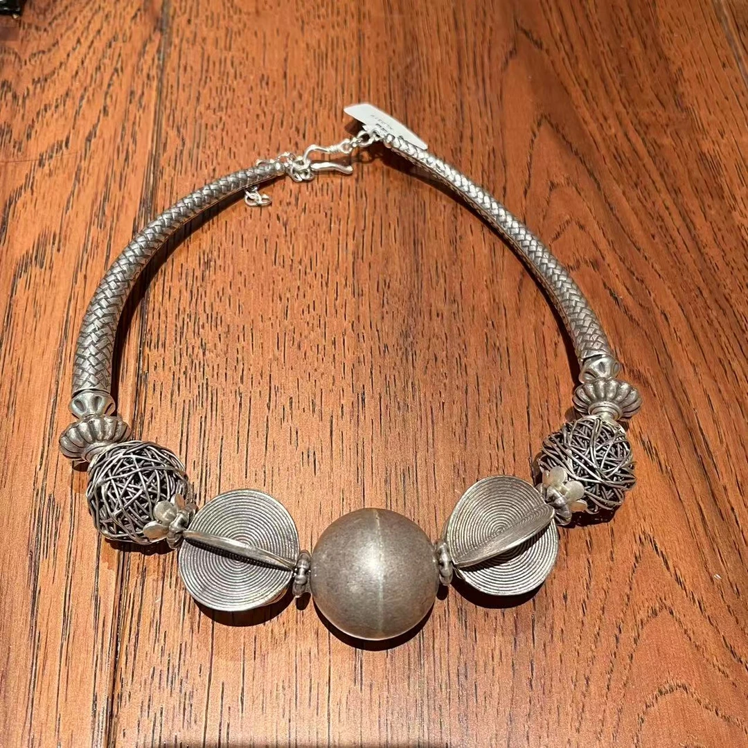 坠链均925银 泰国手工925银115.4克项圈