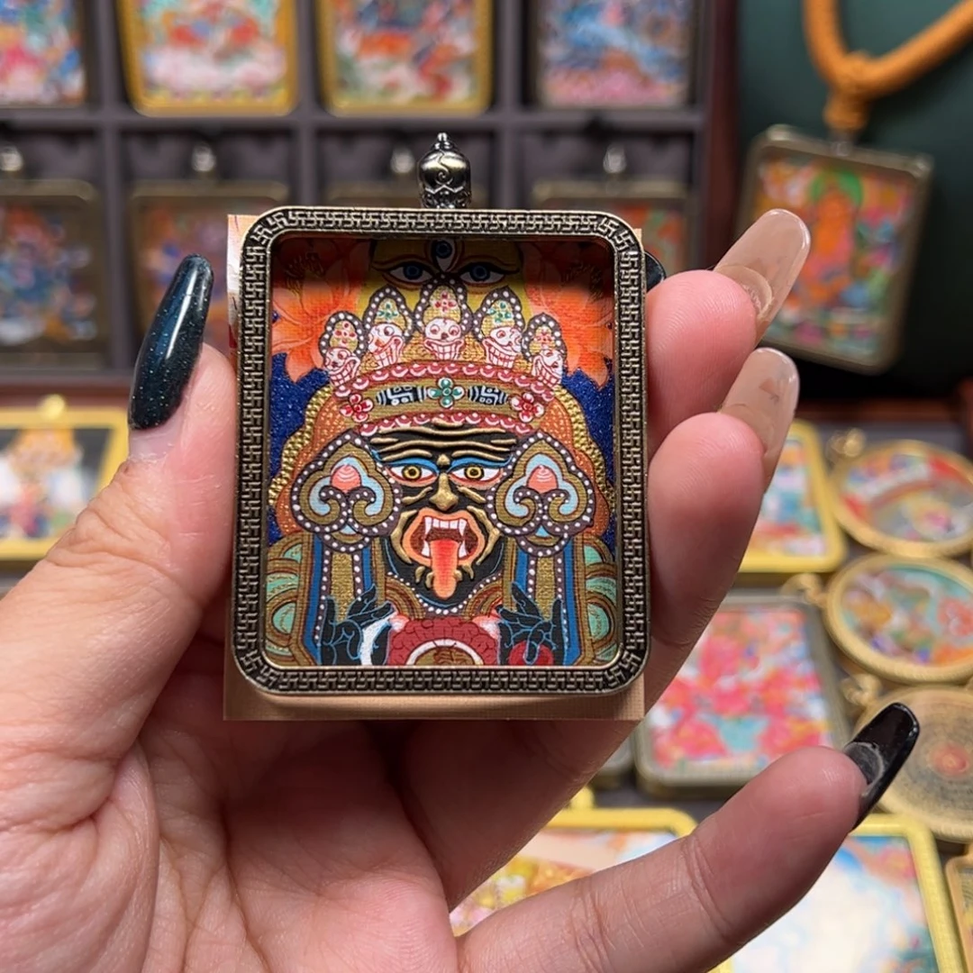 吊坠扎基题材唐卡作品