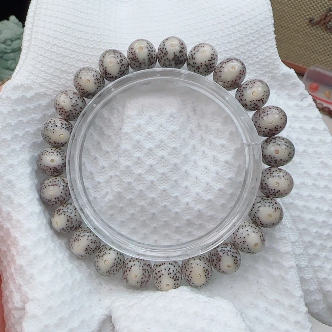 星月菩提手串糯冰灰皮果冻大眼睛针尖星11*9