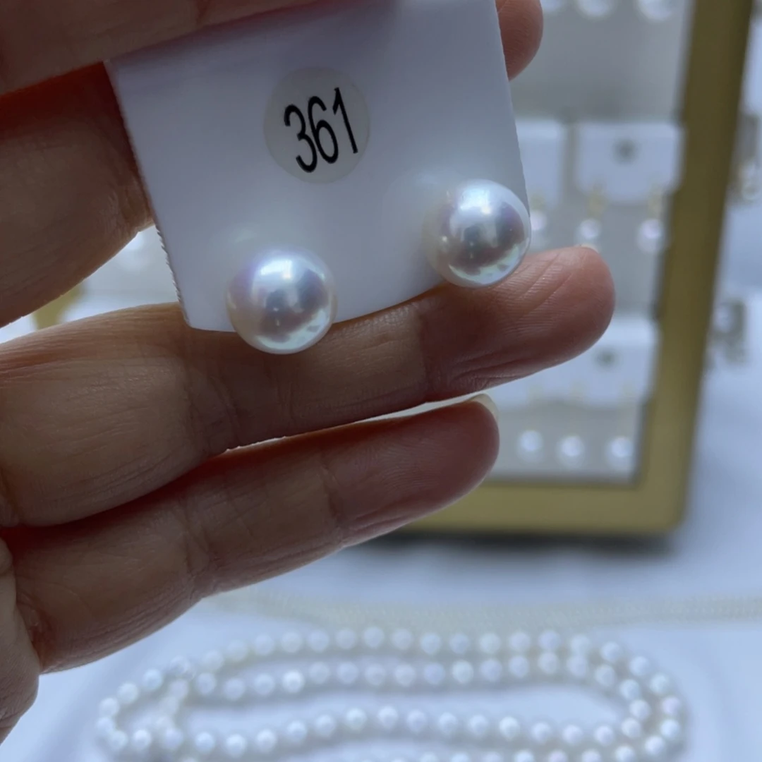 耳饰淡水珍珠18K金镶嵌