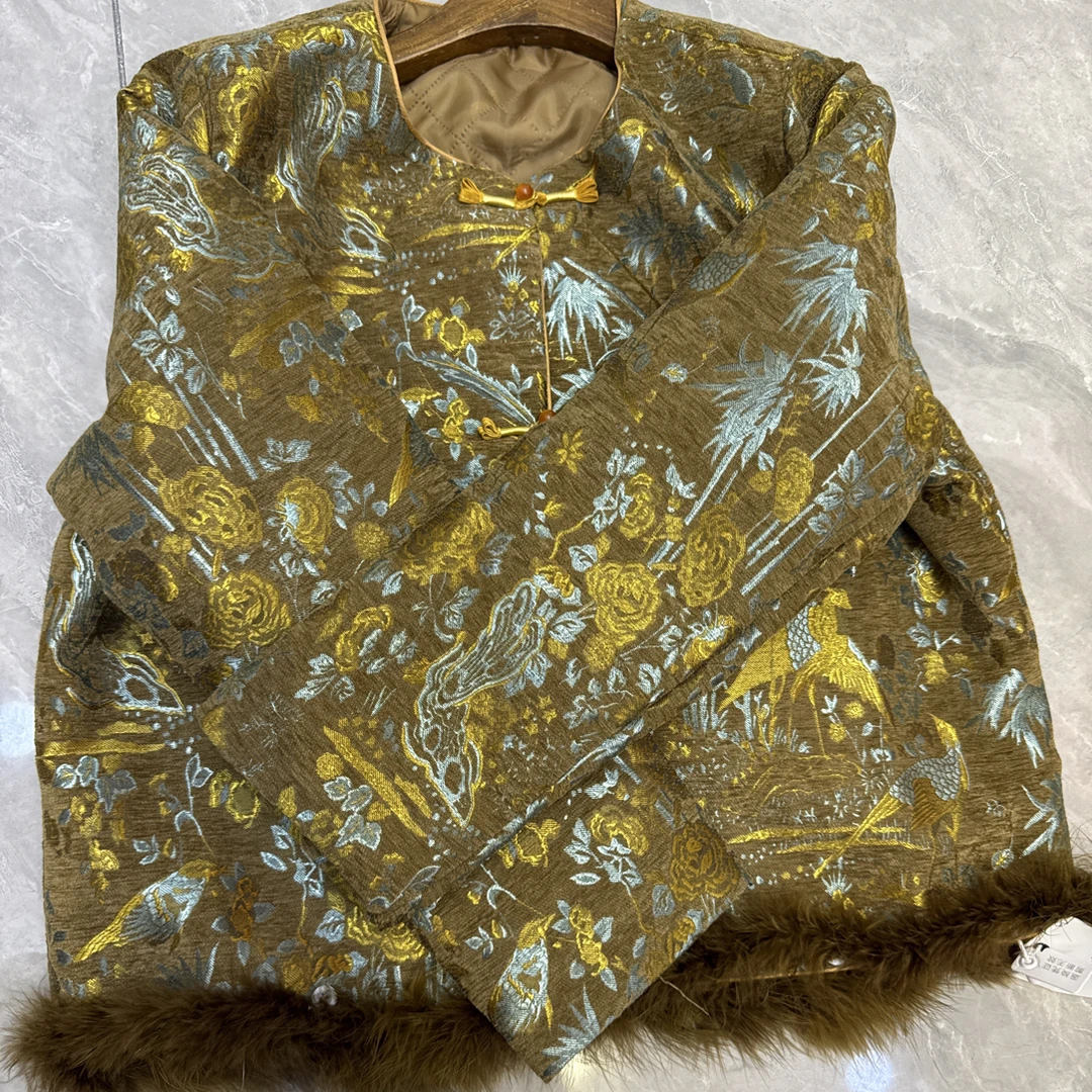 秋冬加棉新中式女士外套 中国风复古高级感