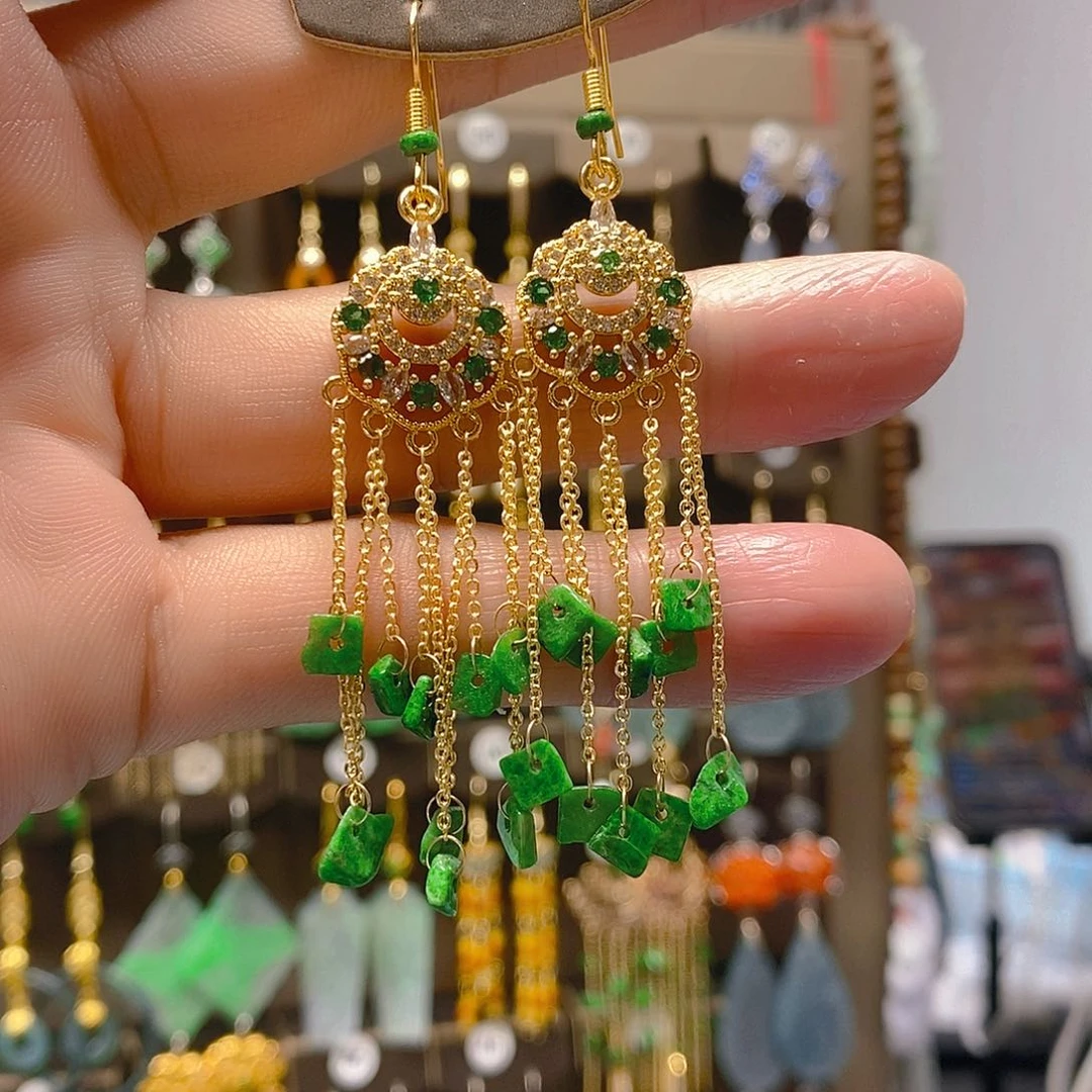 未镶嵌翡翠耳饰翡翠