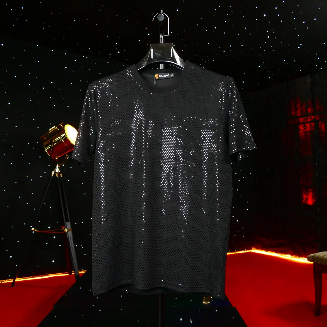 【设计】流星珠片 高奢男士短袖圆领