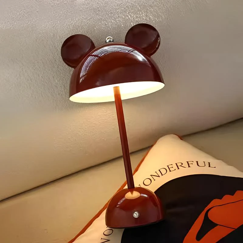 结婚长明灯婚房装饰卧室床头陪嫁送新人礼物婚庆布置花苞红色台灯