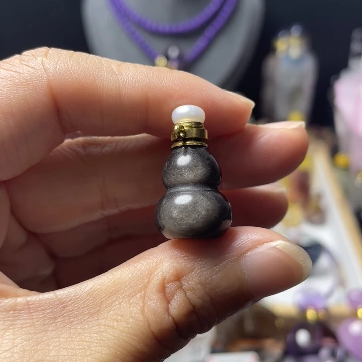 银S925镶嵌手链烟晶