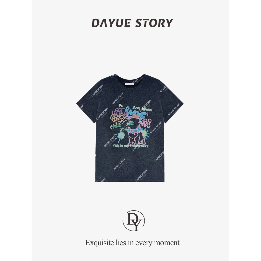 DAYUE【彩绘T】充满活力的涂鸦艺术~舒适百搭！夏季时尚卡通印花T恤
