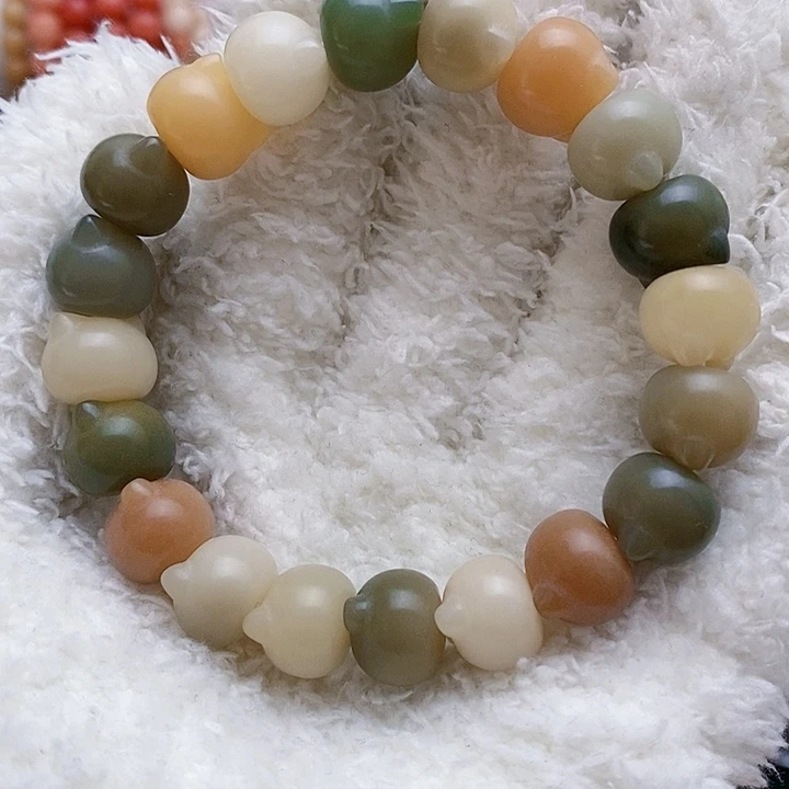 菩提根/象牙果手串多宝猫头手串