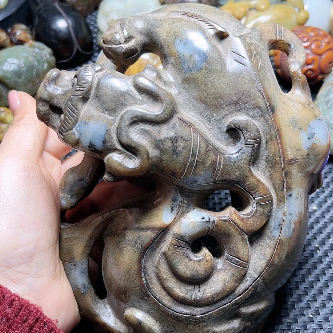 白玉菩提吊坠摆件
