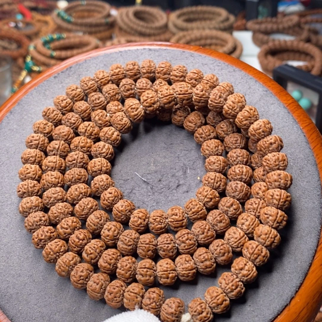 金刚菩提手串五瓣南瓜矮桩粗筋老树王，尺寸10.5