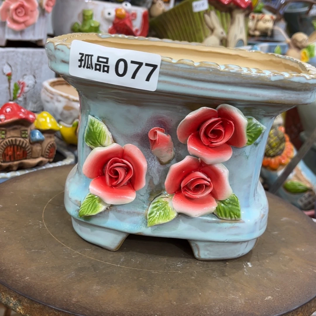 粗陶多肉花盆花盆孤品077