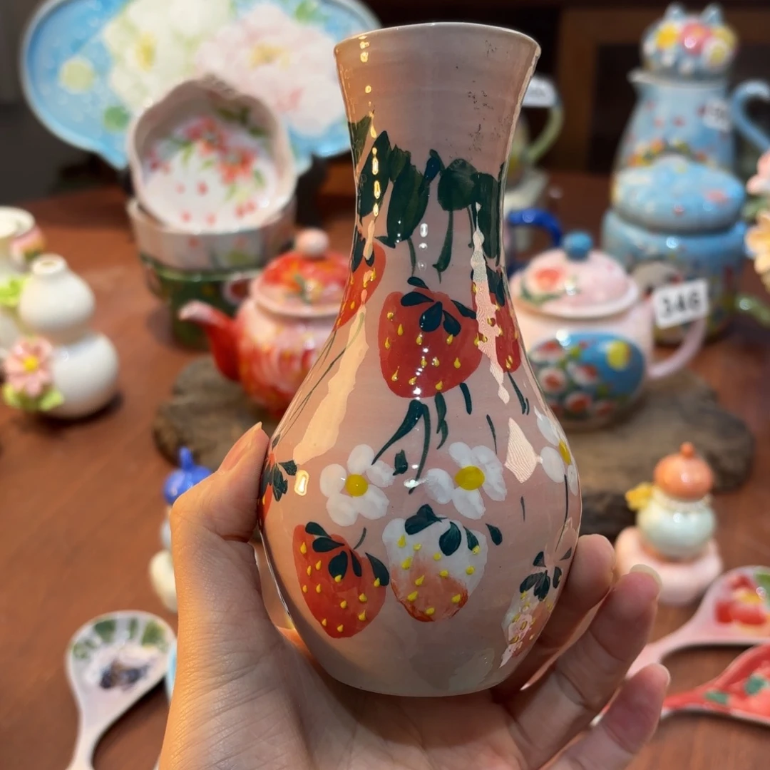 景德镇手绘高温釉下彩陶瓷茶具