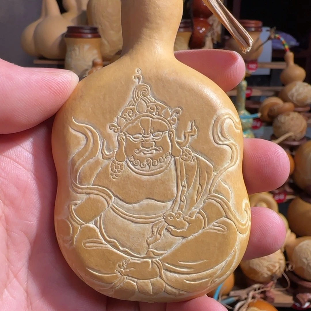 有机玻璃黄财神雕刻