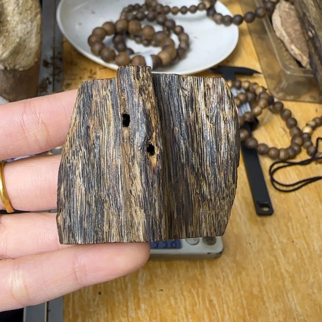 沉香碎屑沉香绿棋莺歌绿树头17g