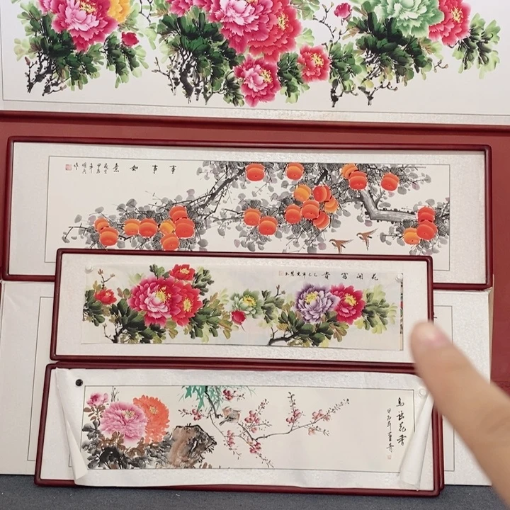 国画165*50尺寸带框包邮送货上门
