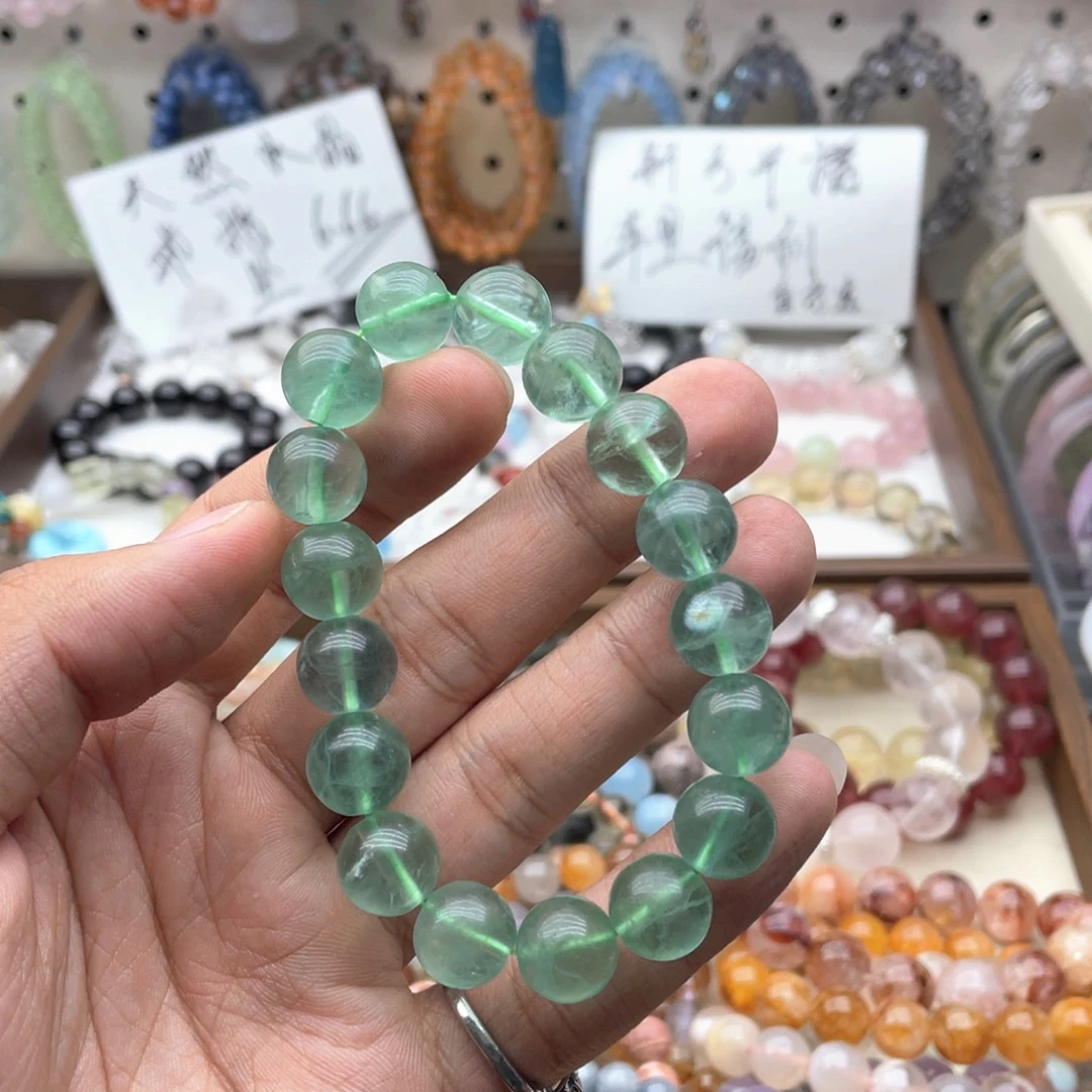 未镶嵌水晶手链12.8咪绿萤石