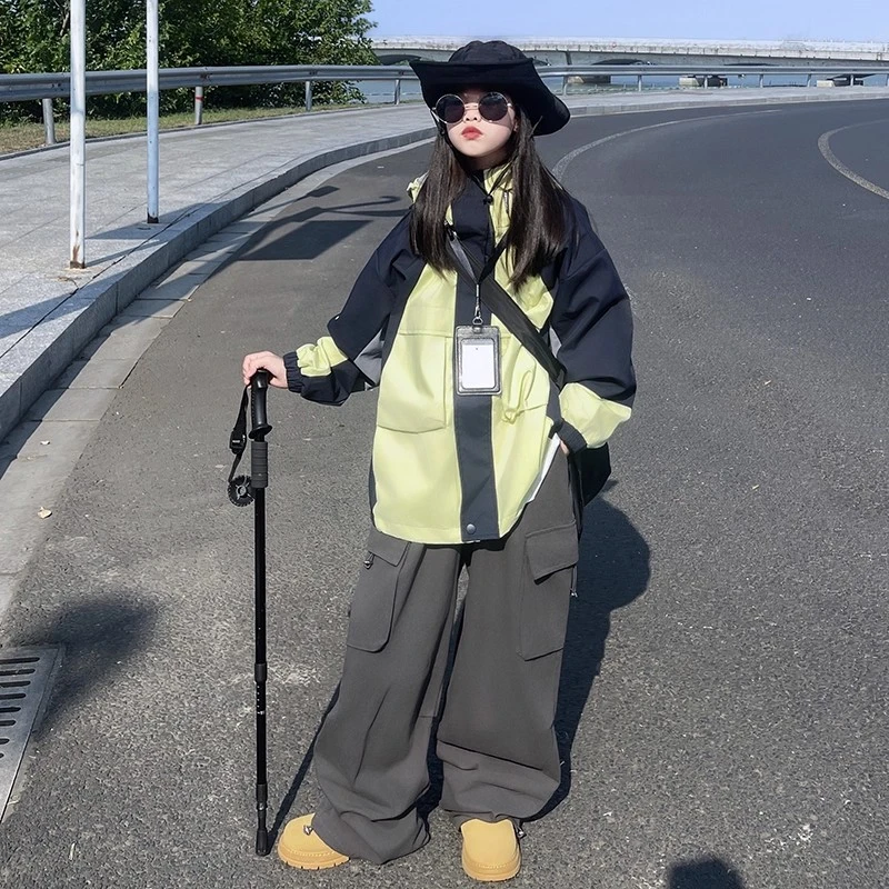 女童裤子春秋款2025新款儿童秋装工装裤中大童秋季运动裤长裤子潮