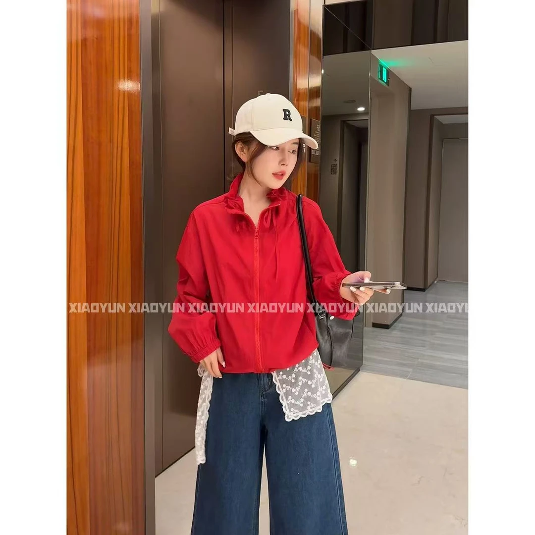 花苞立领外套 小允姐姐2025新款气质时尚高级花苞立领外套