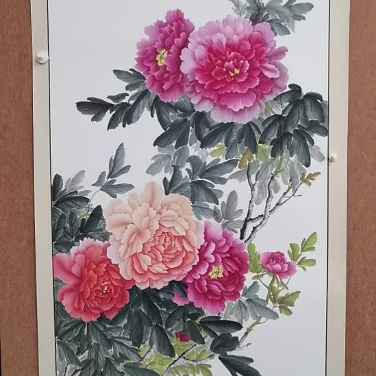 国画国画牡丹四尺整张