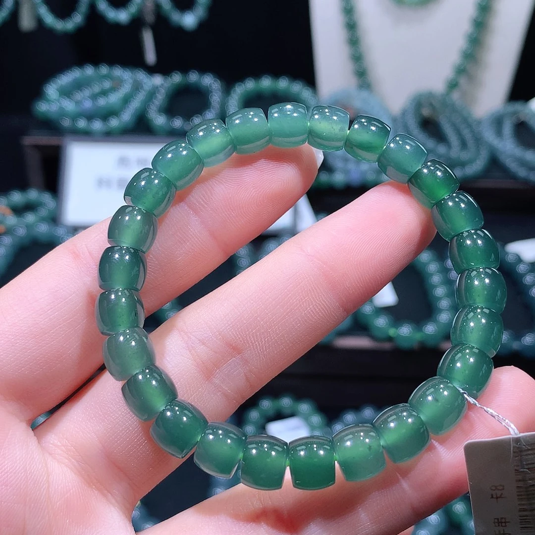 未镶嵌手链翡翠柿**哥天然a货翡翠手串