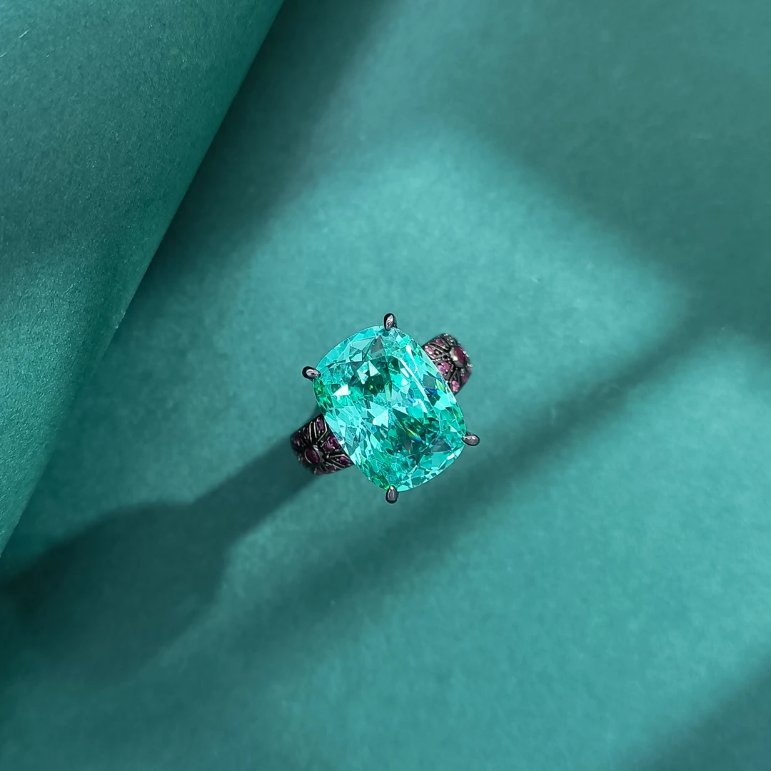 铜合金合成锆石戒指 WHSM-002870【碧烟绾诺】戒指欧美时尚气质精致