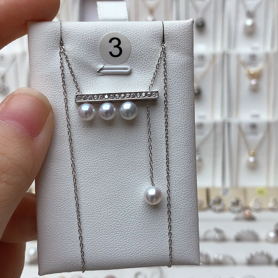 嗯***哼淡水珍珠套链银S925镶嵌