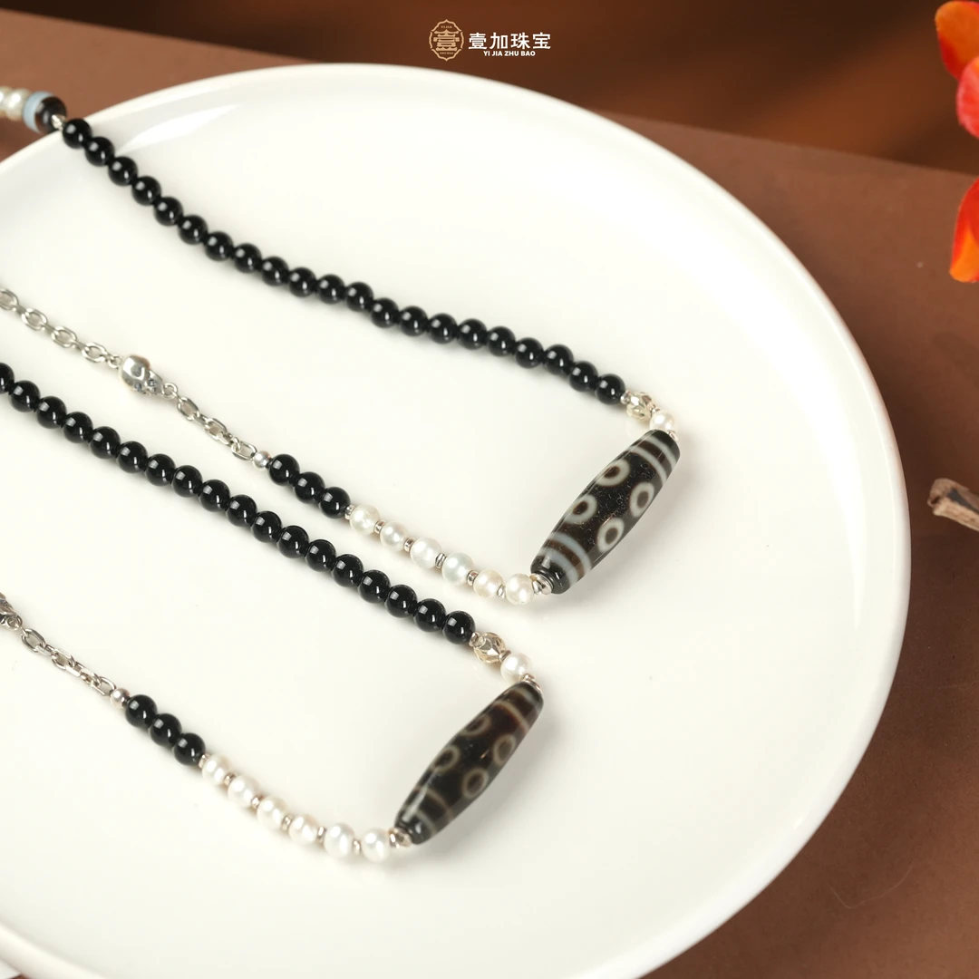 壹加师姐｜手工设计八眼玛瑙项链多样性发一5875A